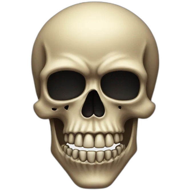 weird Skull Cringe emoji