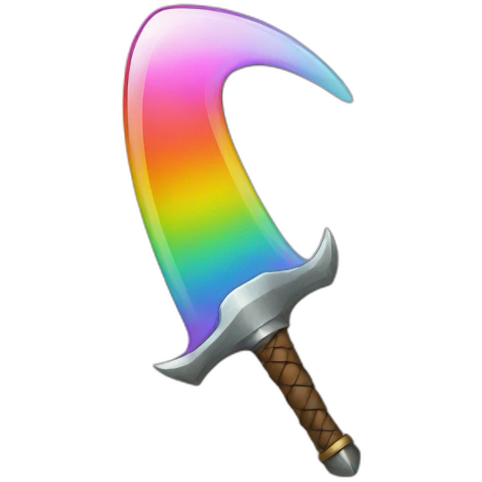 sword rainbow glass emoji