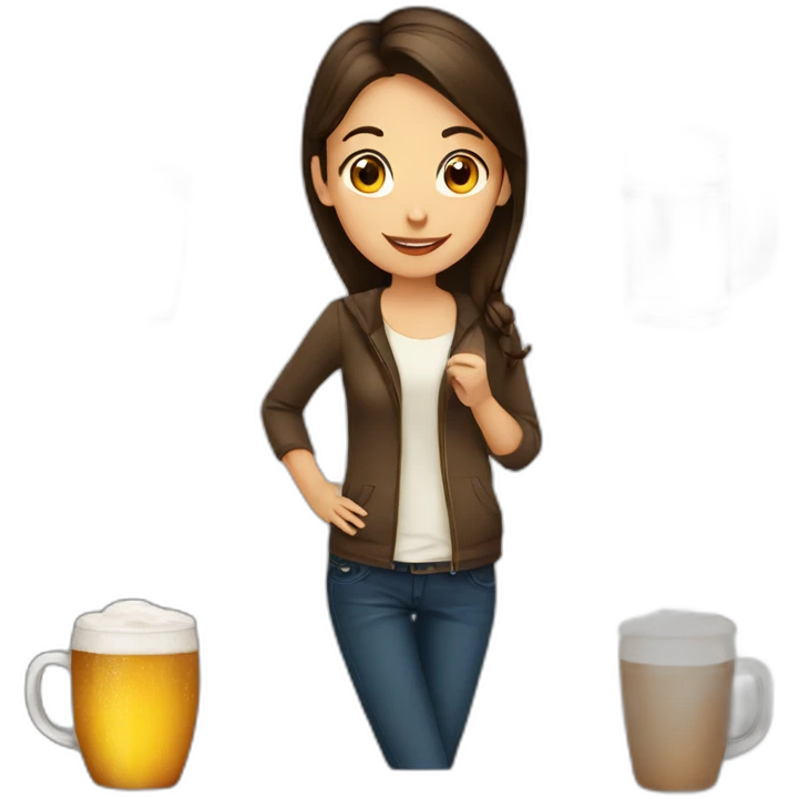 girl-beer-coffee emoji