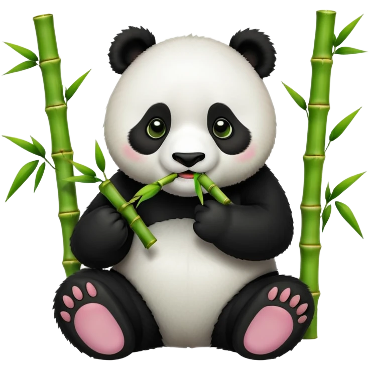 Panda eating bambu  emoji