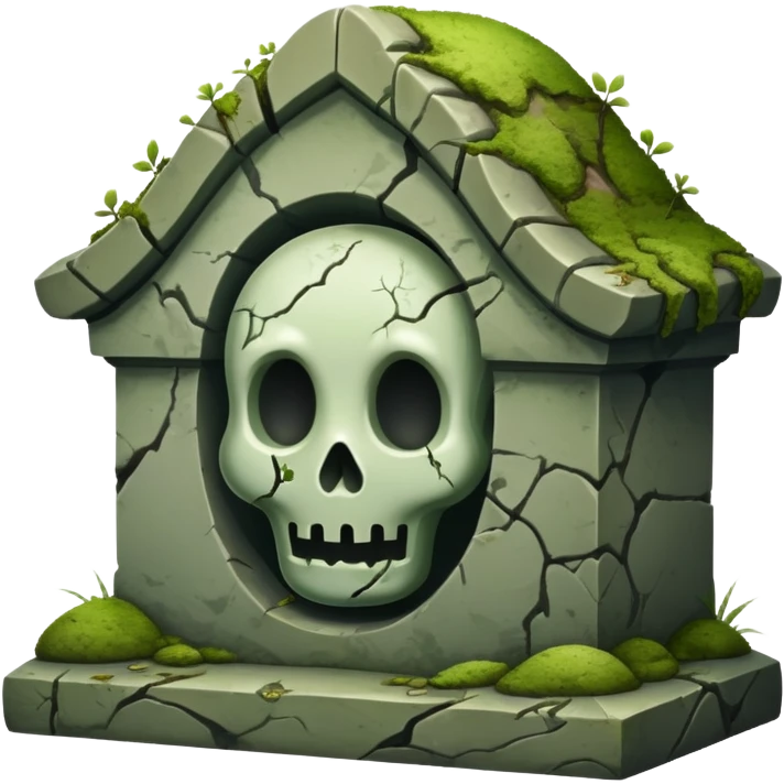 Creepy cute grave  emoji