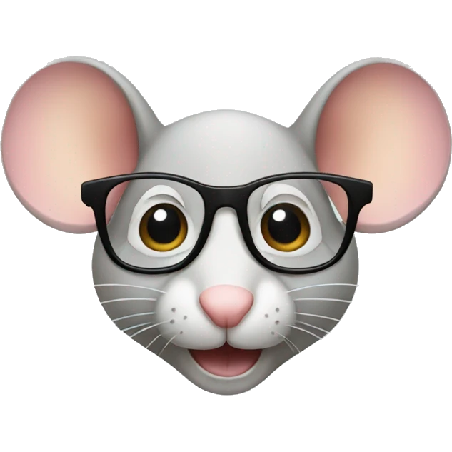 Mouse wearing glasses  emoji