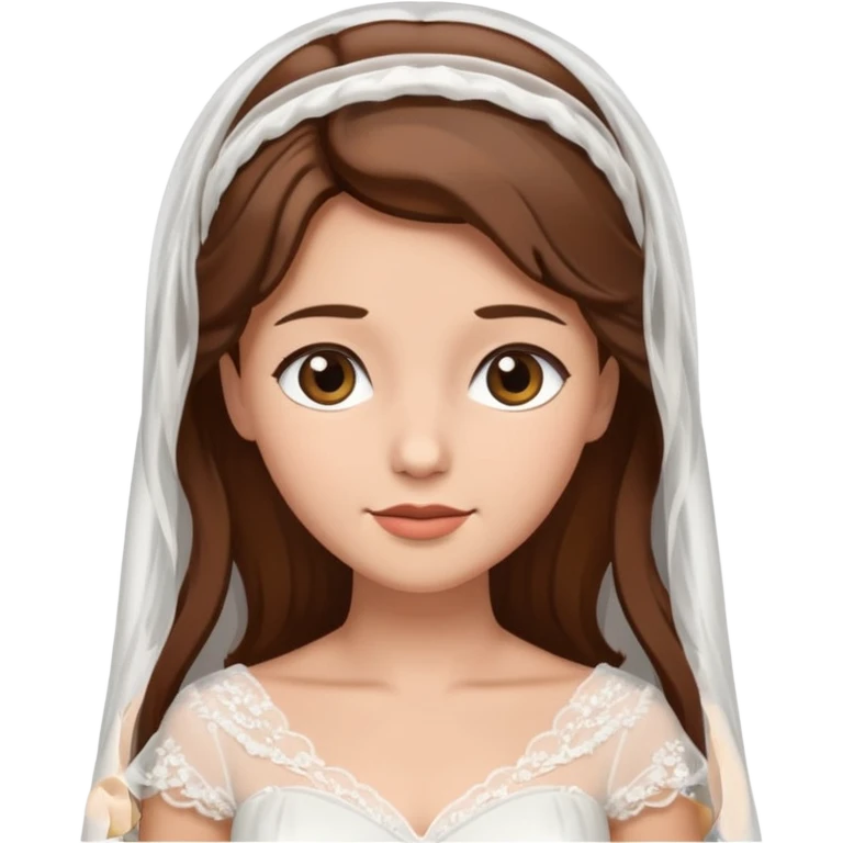 Blonde skin bride with brown hair emoji