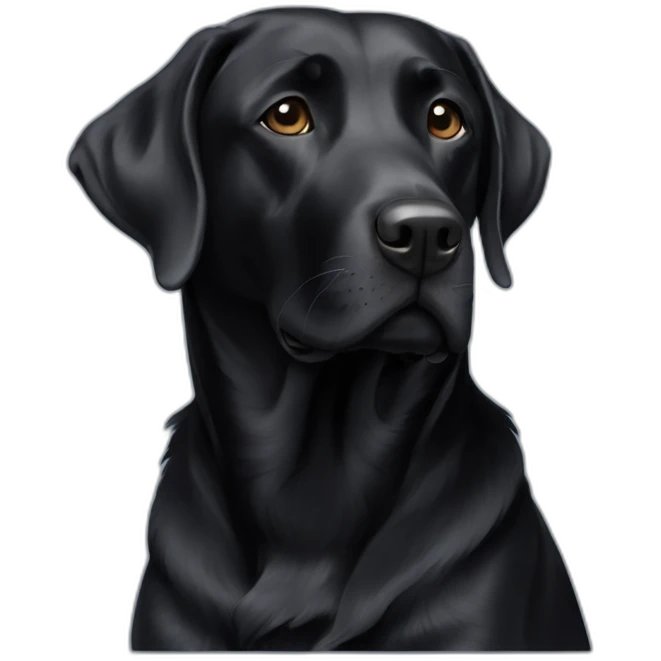 Black lab emoji