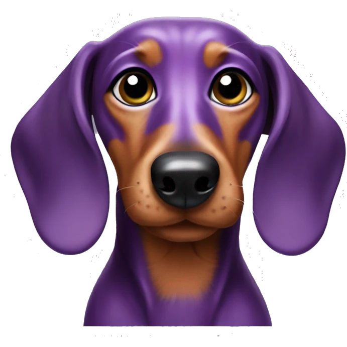 purple dachshund emoji