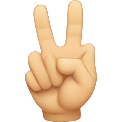 victory hand sign but upside down emoji