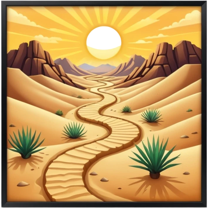 
the path to the holy spring, through the desert emoji