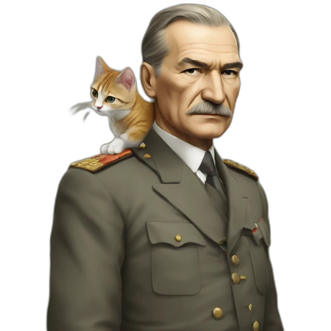 Atatürk with Cat emoji