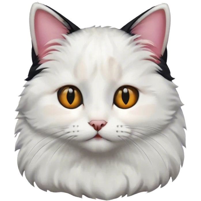 Black and white cat watching a movie emoji