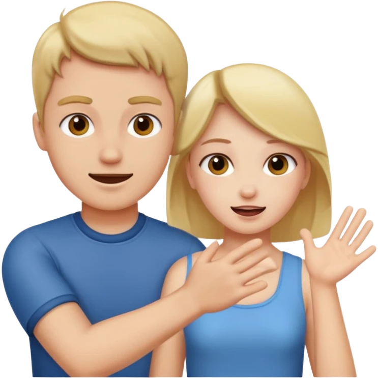 Girl slapping guy emoji