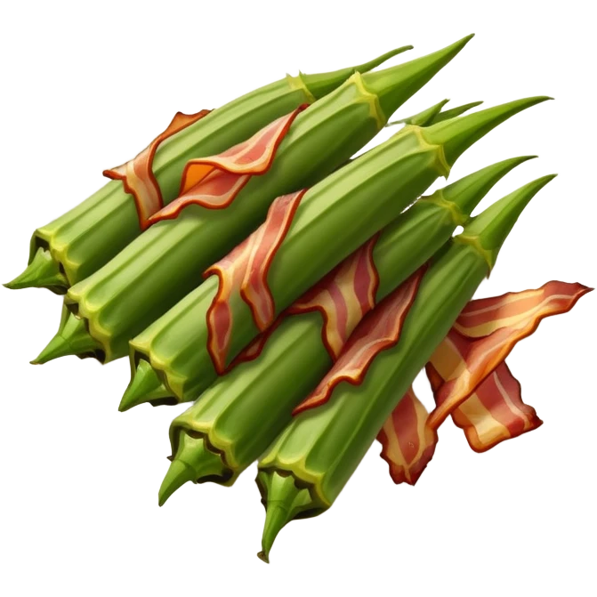 Okra and bacon  emoji