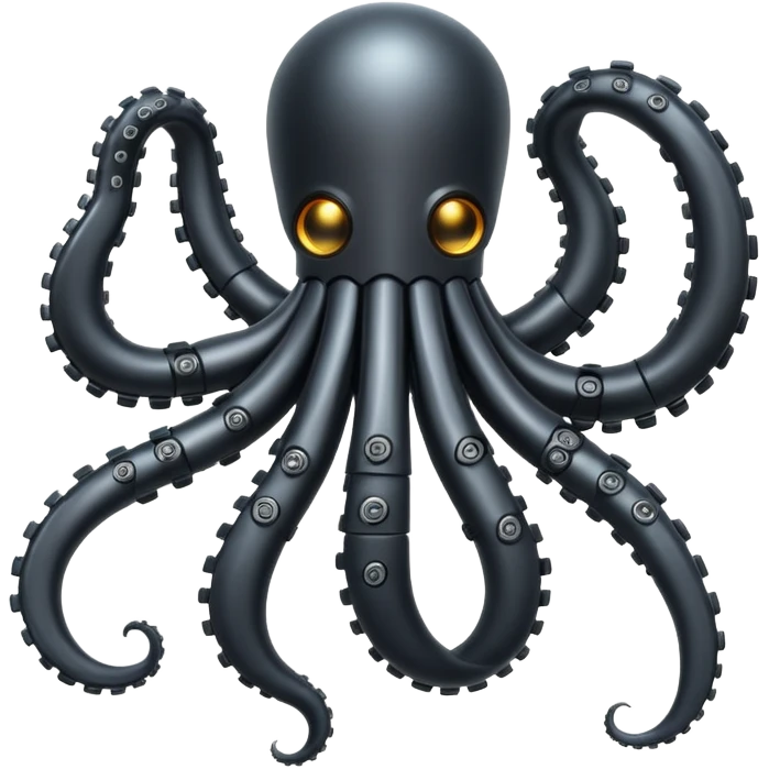 black robot tentacle arm emoji