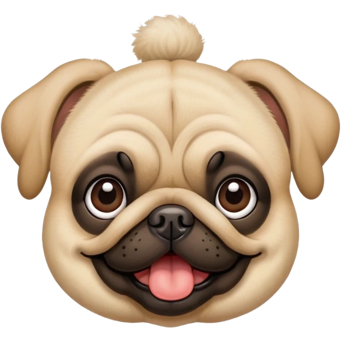 Pug with Mickey Mouse ears emoji