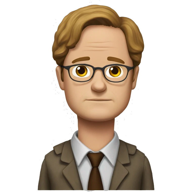 Dwight schrute 3/4 view emoji