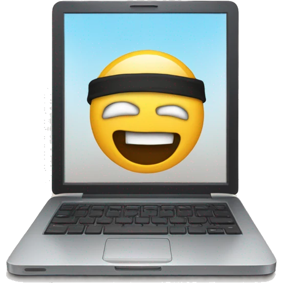 Manos y una laptop emoji