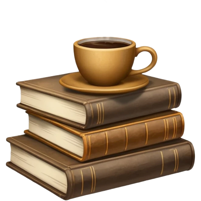 books + cofe emoji