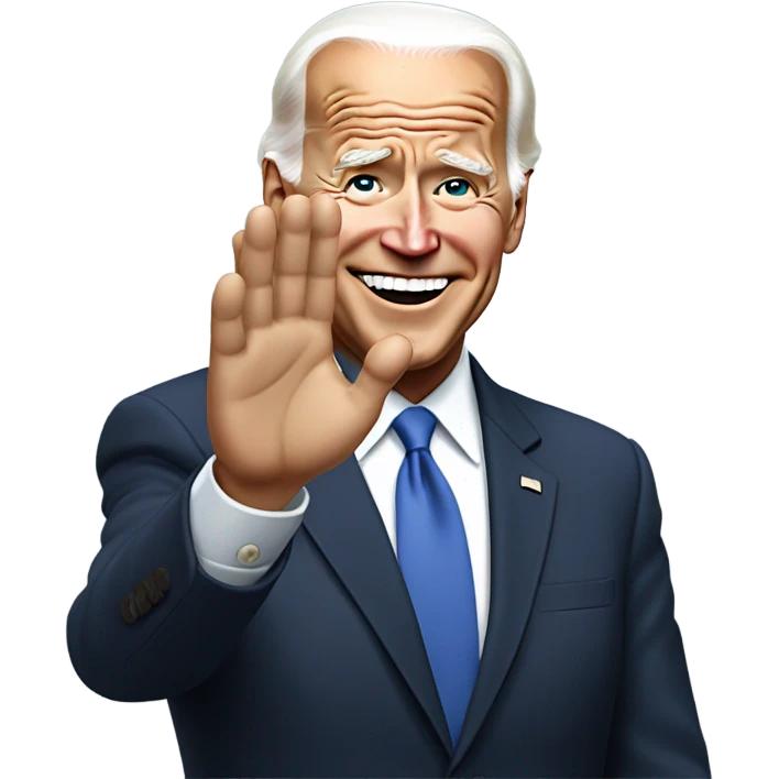 Joe Biden waiving emoji
