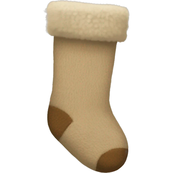 beige fuzzy socks emoji