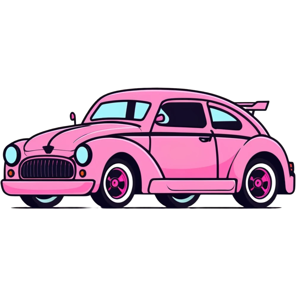 pink gothic modern car emoji