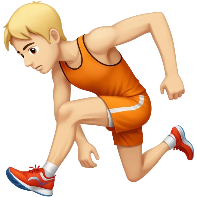 Runner clutching painful achilles tendon emoji