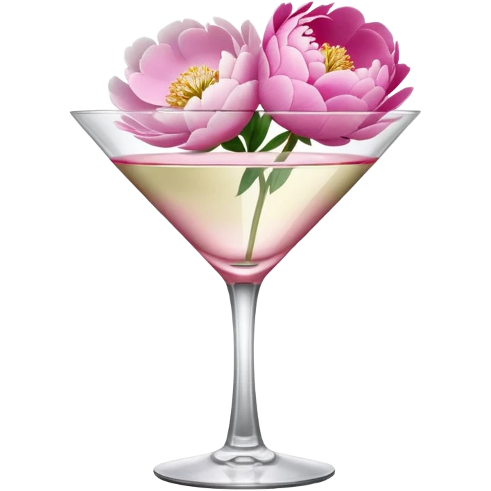 Martini with peonies emoji