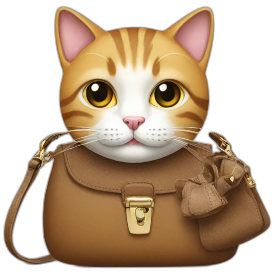 Cat with a purse emoji