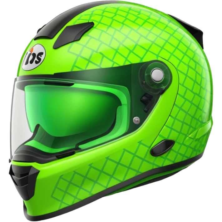 ate a Florecent green heart emoji as the same patterns as Lando Norris's helmet emoji