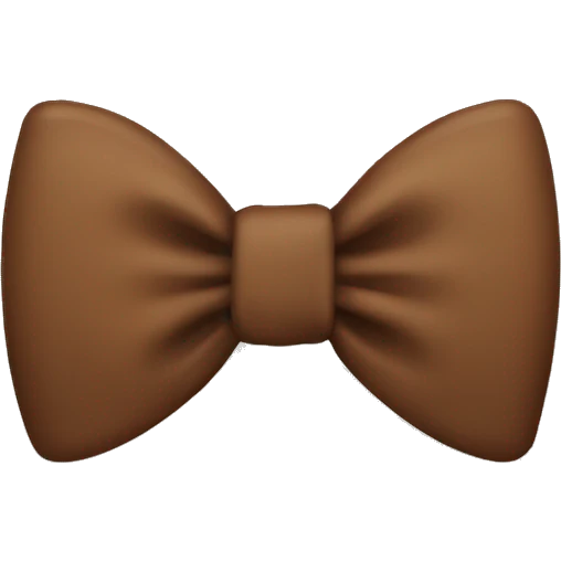 Brown bow  emoji
