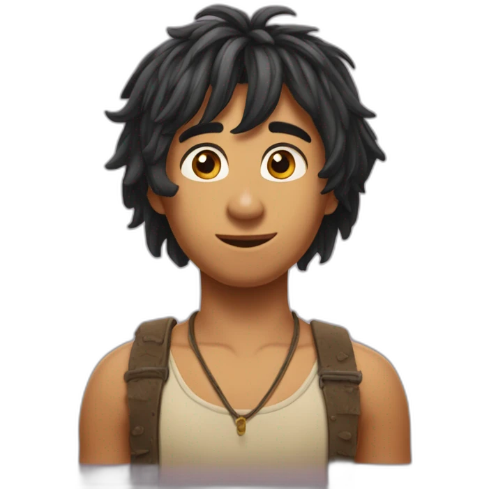 Mowgli cheveux attachés  emoji