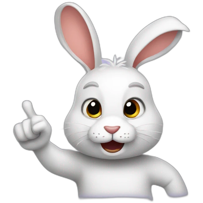 Rabbit thumbs down emoji