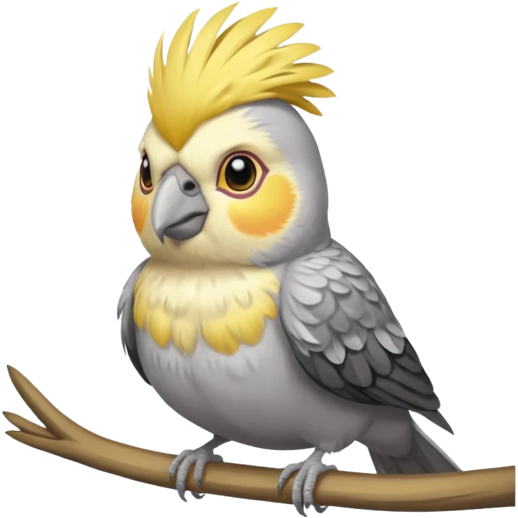 cockatiel bird chilling  emoji