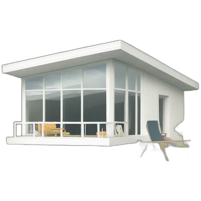 scandinavian modern summer house emoji