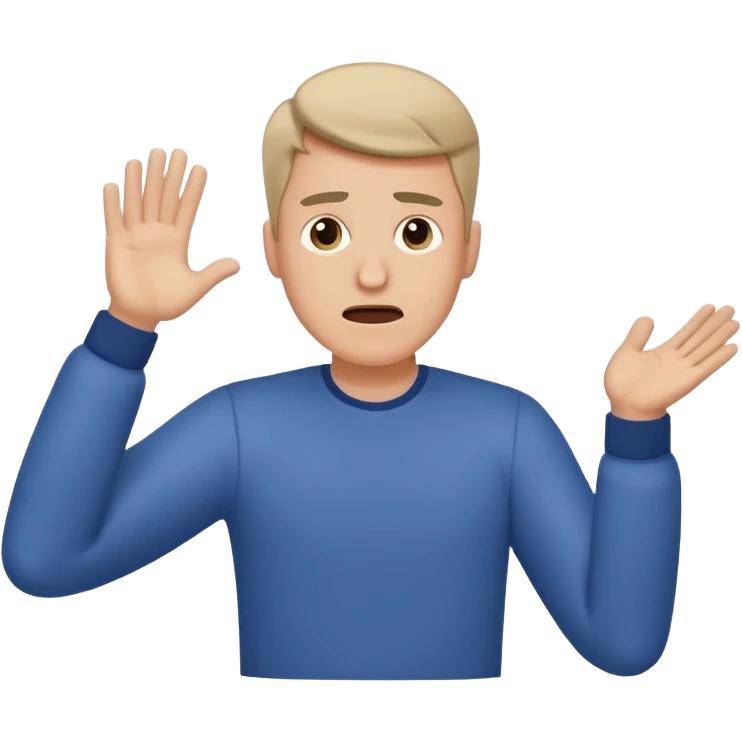 A man throwing papers in the air, frust emoji