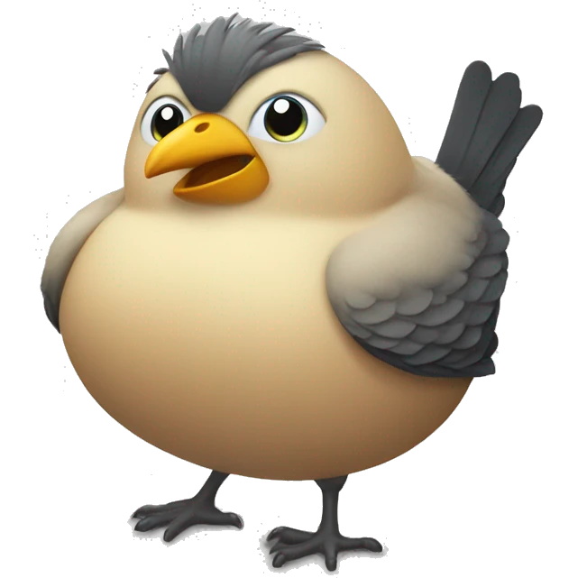 fat bird wearing thongs emoji