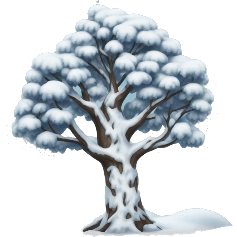 Snowy tree emoji