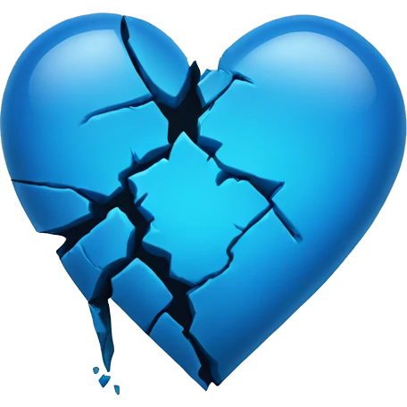 broken blue heart emoji