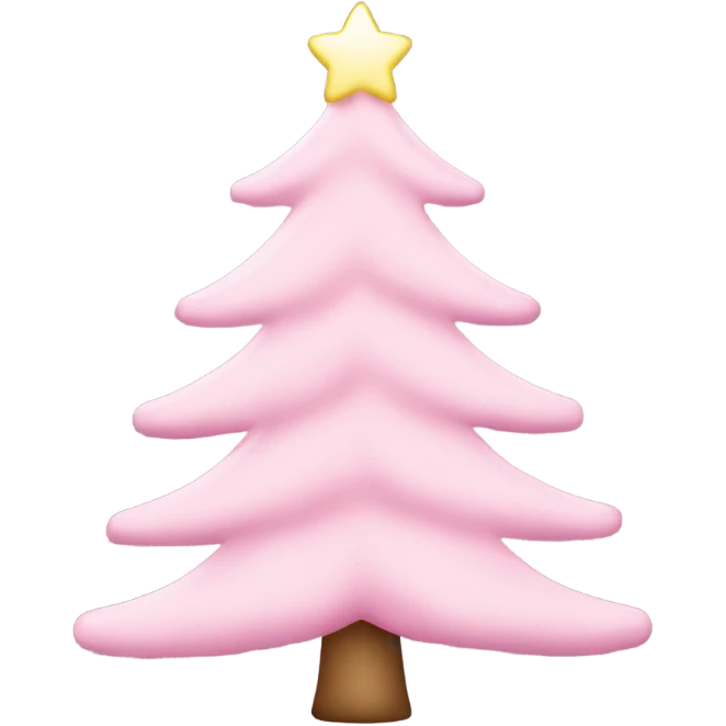 Light pink Christmas tree emoji