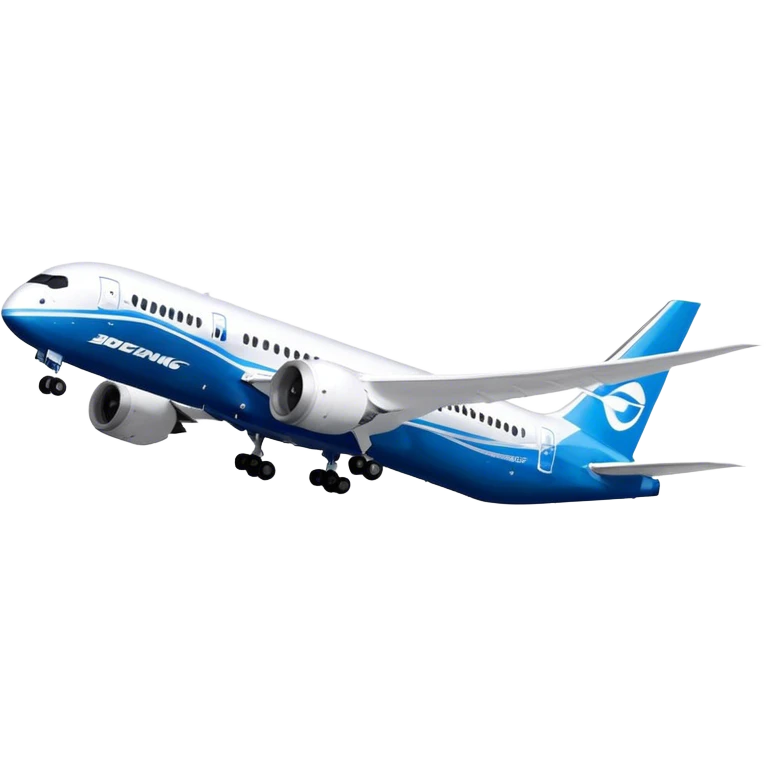 Boeing 787 Dreamliner - Boeing (Model Year: 2022) (Iconic colour: White with blue) emoji