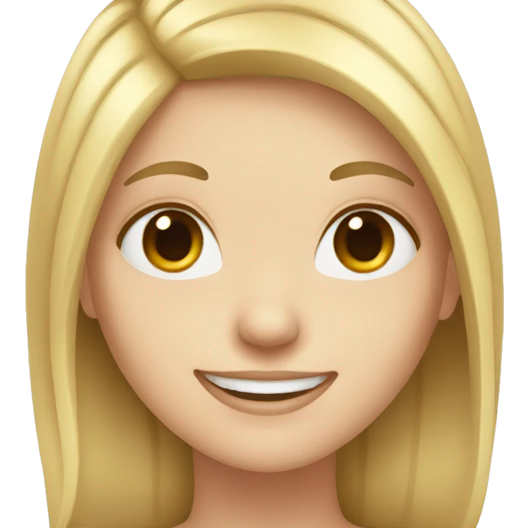 smiling white girl emoji