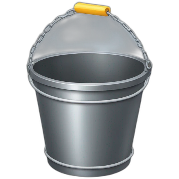 bucket with a chainlink icon on it emoji