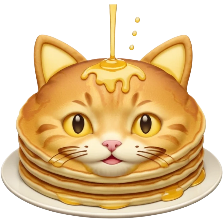 cat as pancake nice yellow pancakes like emoji emoji