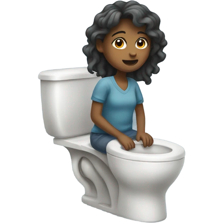 A girl go to toilet  emoji