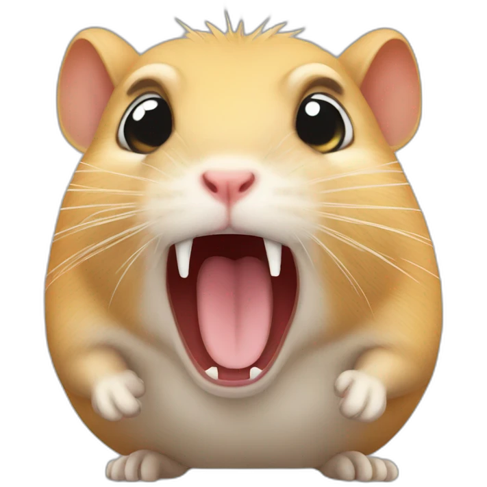 a very angry gerbil emoji