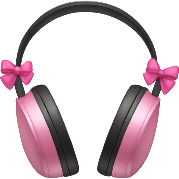 Headphones with pink bows emoji
