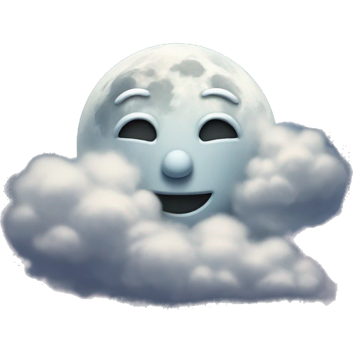 Moon in the cloud emoji
