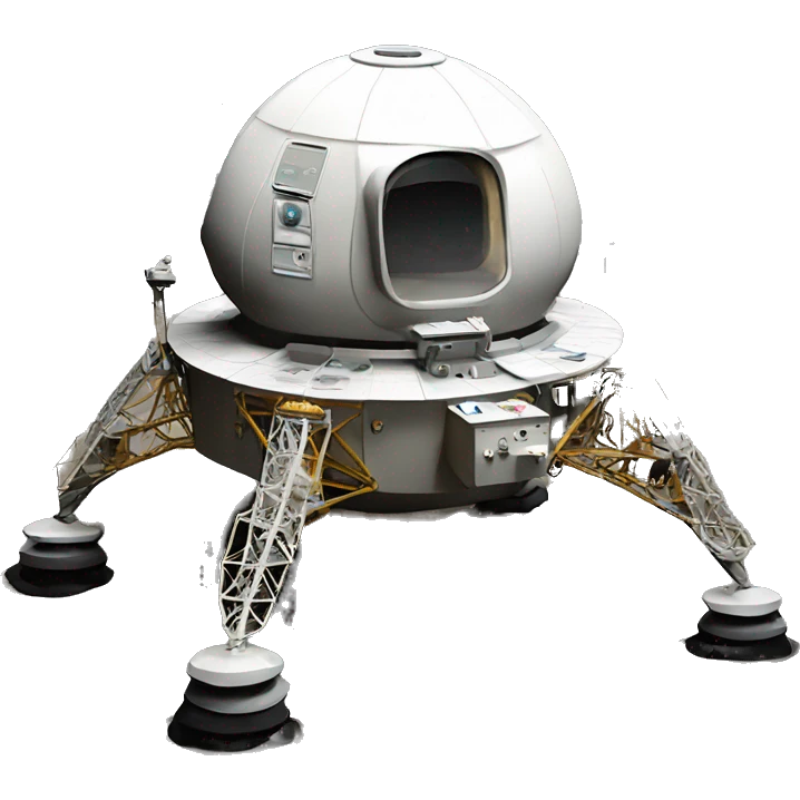 1969 moon lander on the moon emoji