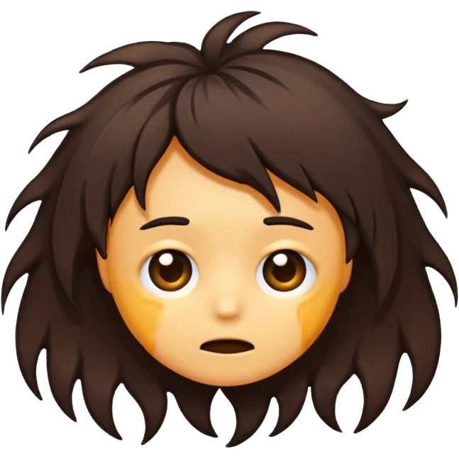dead hair  emoji