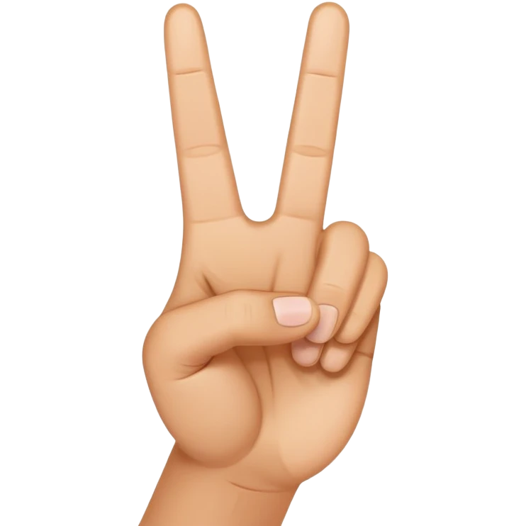 peace sign but has thumb out emoji