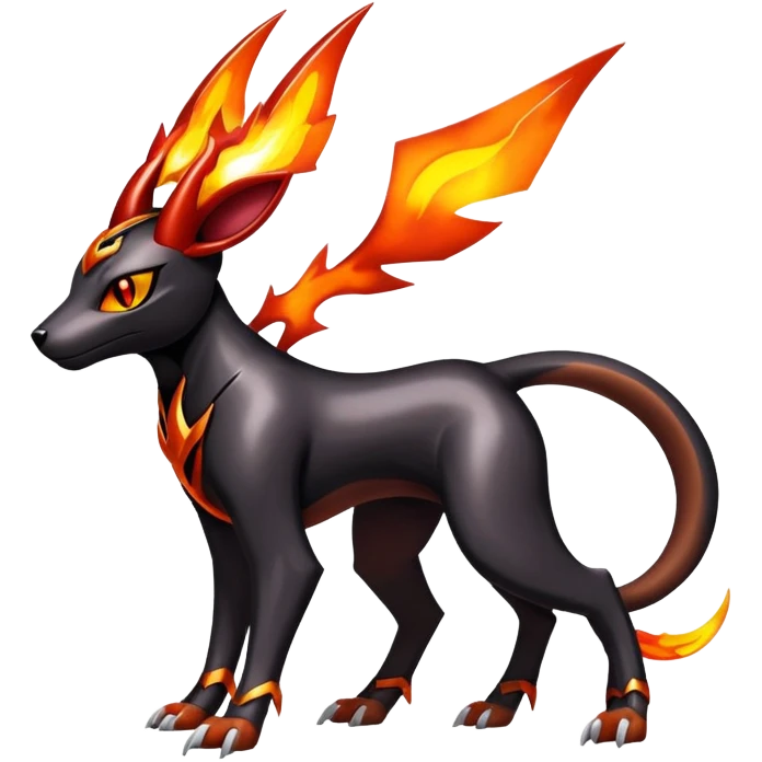 Shiny Gothic Exotic Futuristic Houndoom-Genesect-Torracat-Pokémon-Fakémon-hybrid-creature emoji
