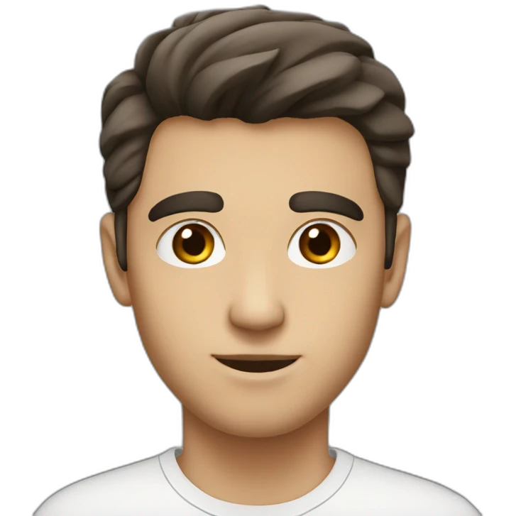 young-medium-dark-haired-white-heavy-eyebrows-man emoji